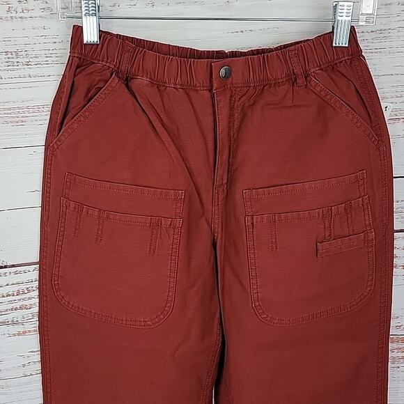 Free People Movement High Waist Cargo Garnet Red Voyage Utility Pants Size Small - Picture 5 of 16